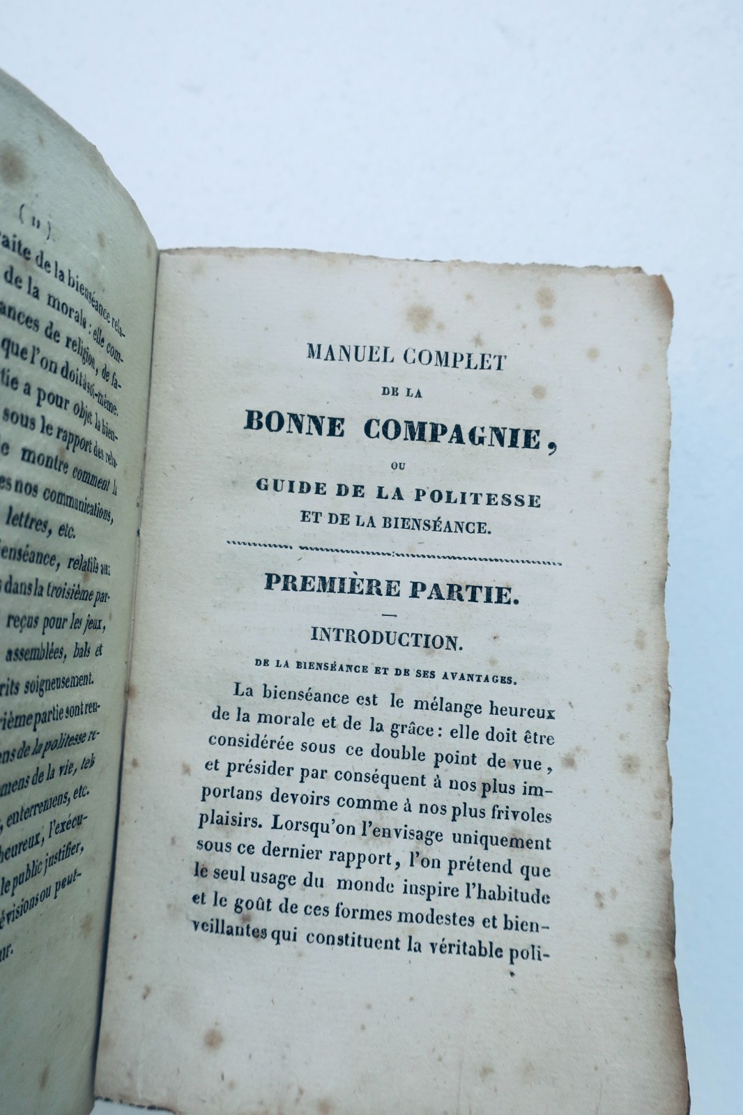 politesse manuel complet de la bonne compagnie ou Guide de la polit.. Roret 1839 – Image 4