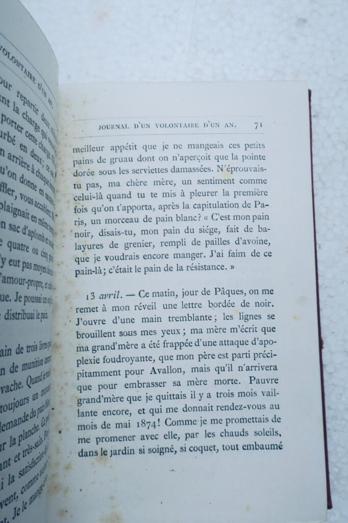 Vallery-Radot Journal d’un volontaire d’un an. J.Hetzel