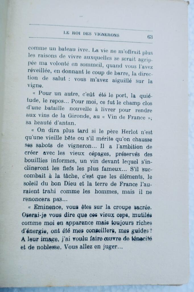 Vigne, Roi des Vignerons: Mœurs Bordelaises, 1929