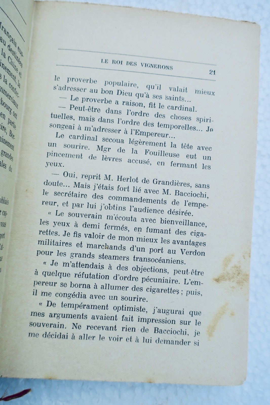 Vigne, Roi des Vignerons: Moeurs Bordelaise 1929