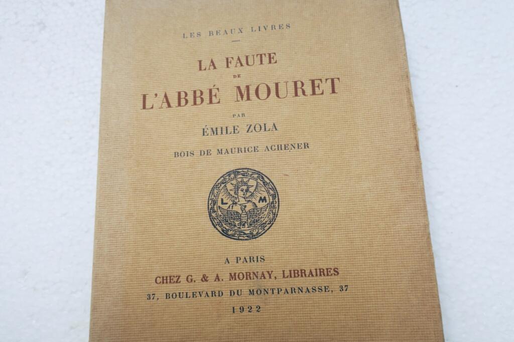 zola La faute de l’abbé Mouret 1922 illustré Maurice ACHENER