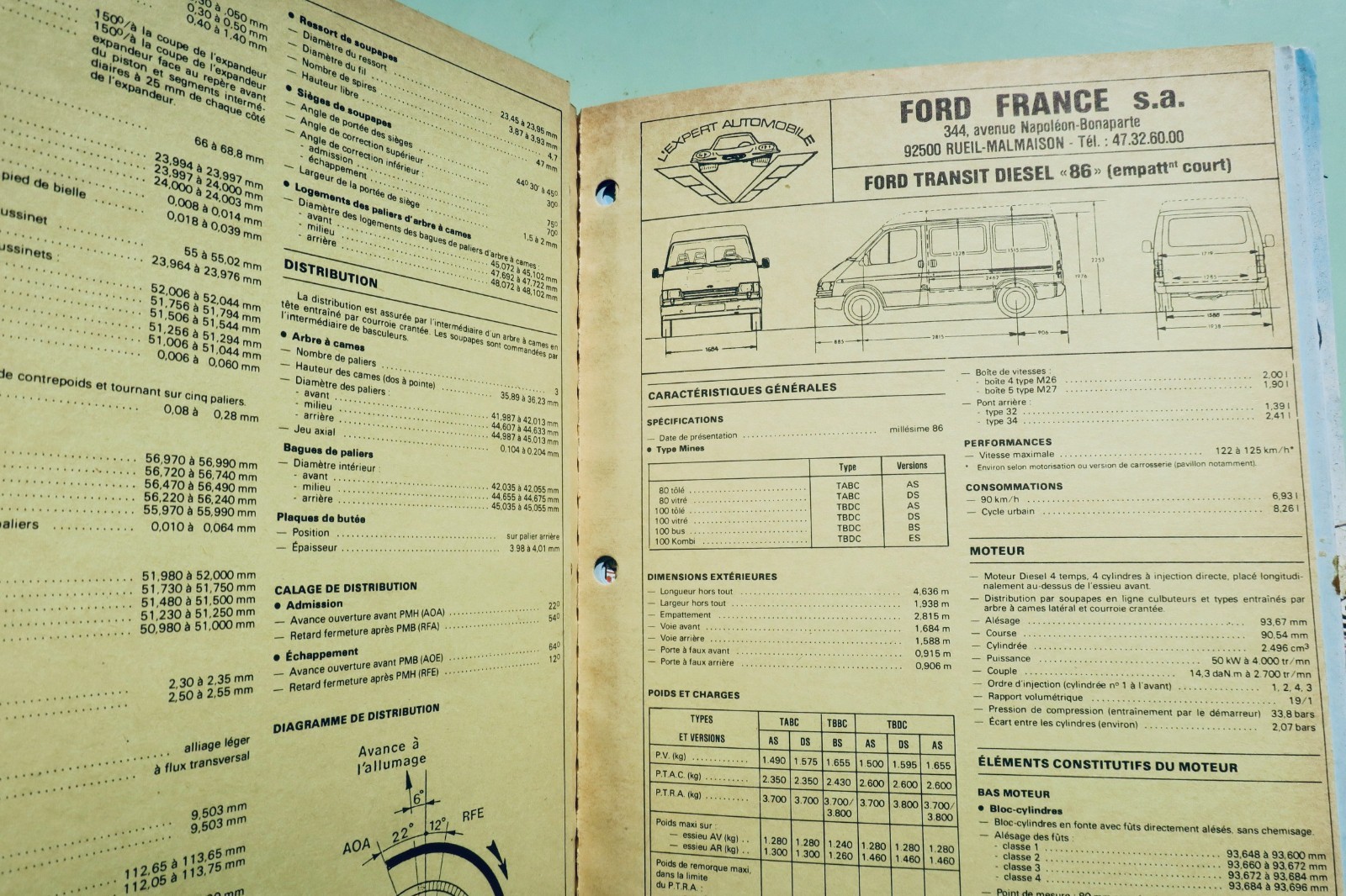 expert automobile n° 233 – Ford Transit Essence, Ford Transit diesel 1986, in-12 (livre, vue 2 sur 9)