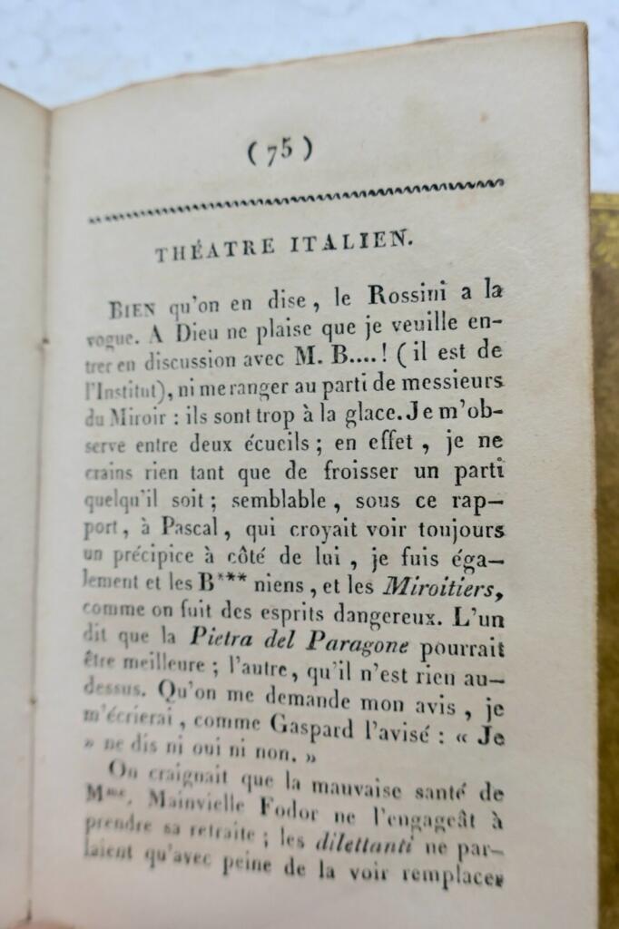 Theater-Almanach von Paris 1822