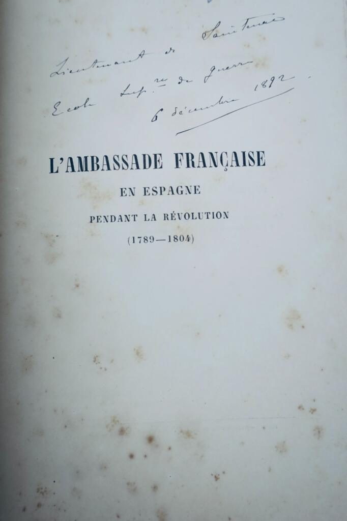 AMBASSADE FRANÇAISE EN ESPAGNE PENDANT LA RÉVOLUTION 1789-1804