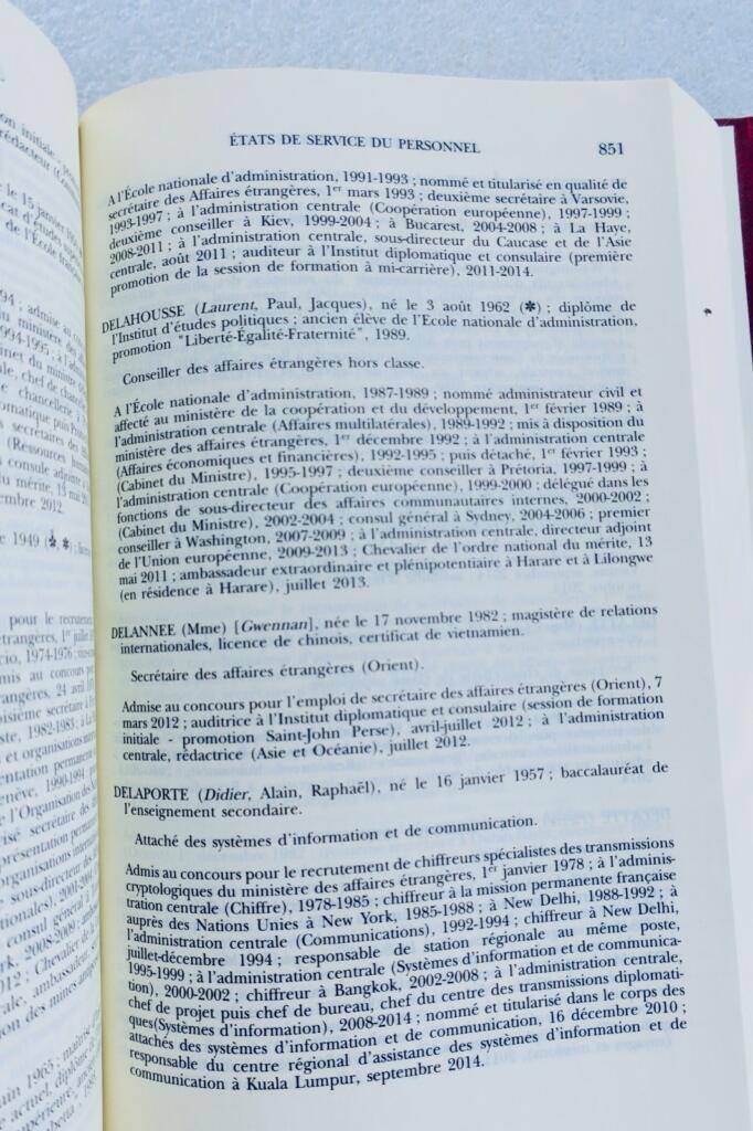 フランス外交・領事年鑑 2015