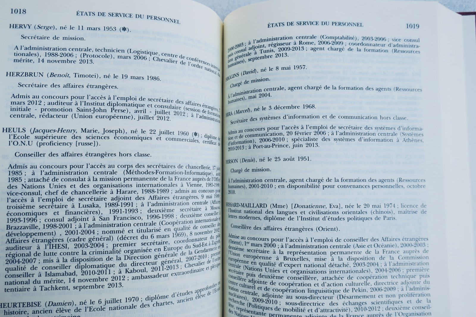 Diplomatisches und Konsularisches Jahrbuch der Französischen Republik 2015