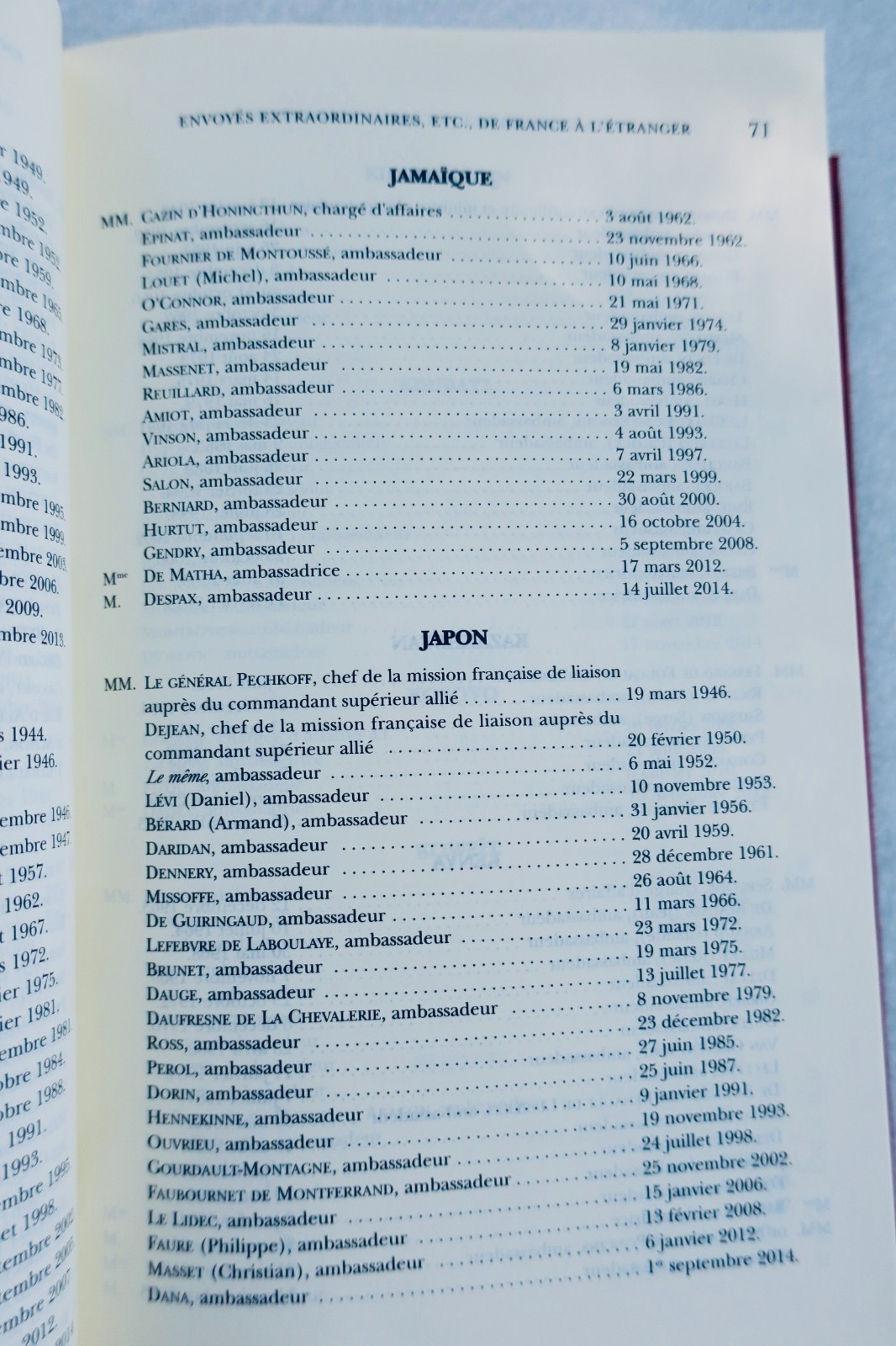 Diplomatisches und Konsularisches Jahrbuch der Französischen Republik 2015