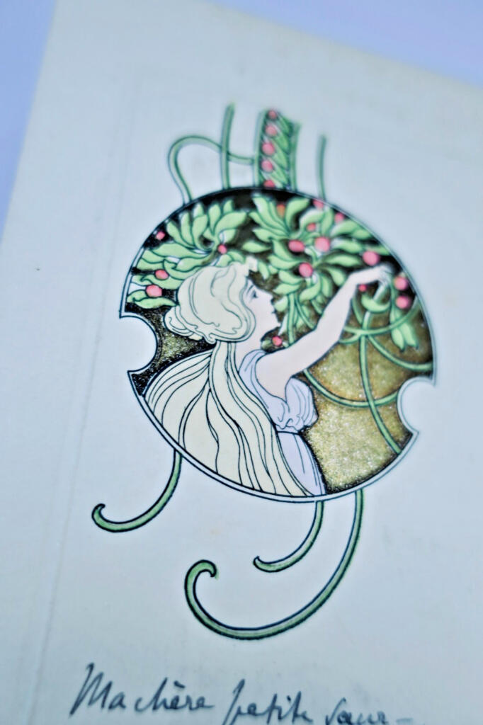 Art Nouveau Grußkarte