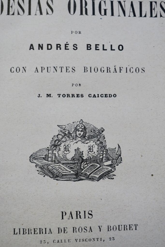 BELLO Colección de Poesías Originales 1870