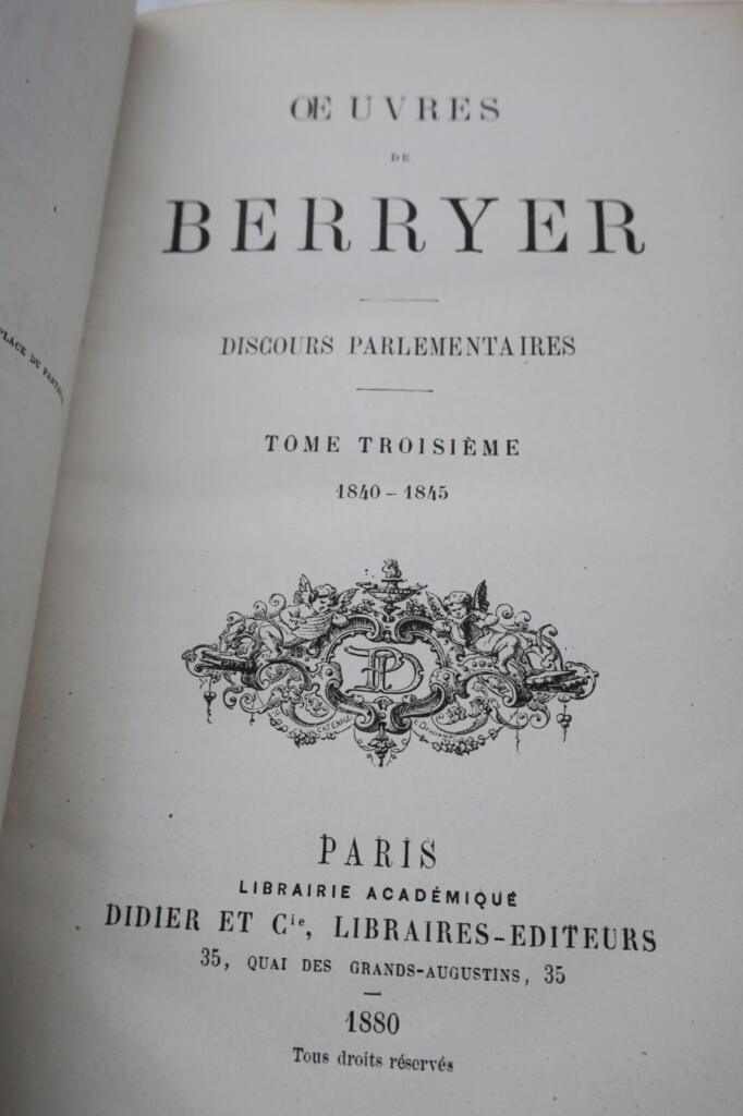 Berryers Rechtswerke und Reden
