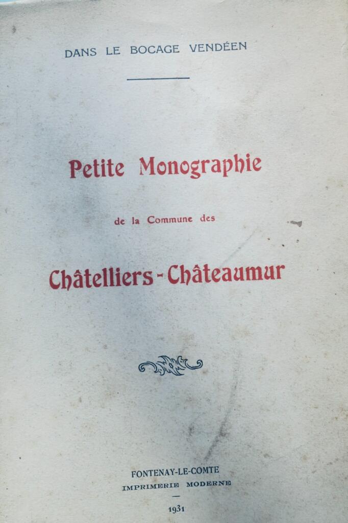 Vallois. 波卡热·旺代. 夏特利耶-沙托莫尔小型专著 1931