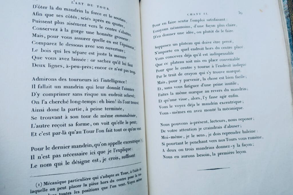 bois L’Art du Tour. Poëme en quatre chants orné de gravures