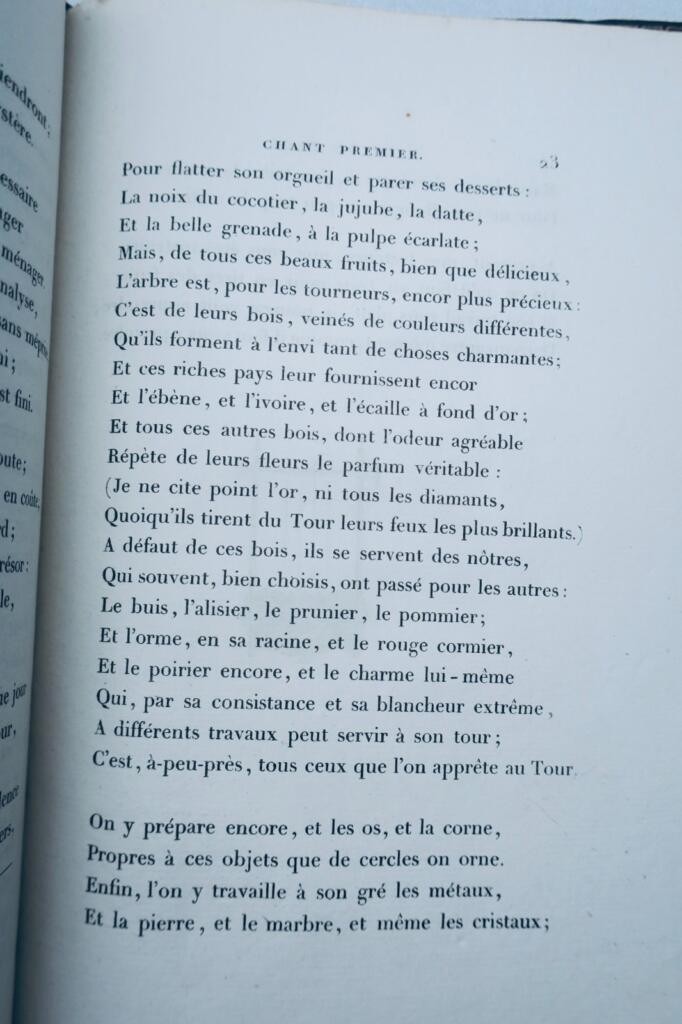 bois L’Art du Tour. Poëme en quatre chants orné de gravures