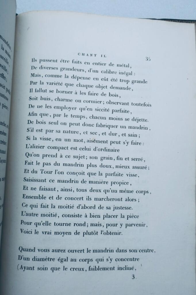 bois L’Art du Tour. Poëme en quatre chants orné de gravures