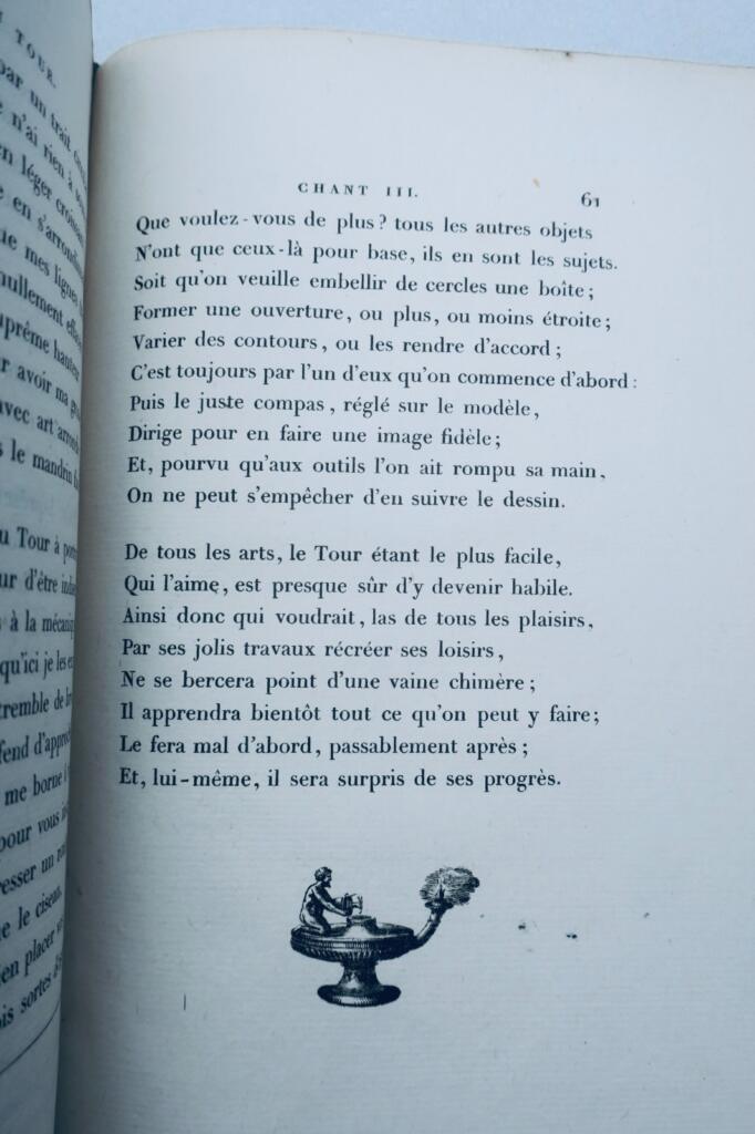 bois L’Art du Tour. Poëme en quatre chants orné de gravures