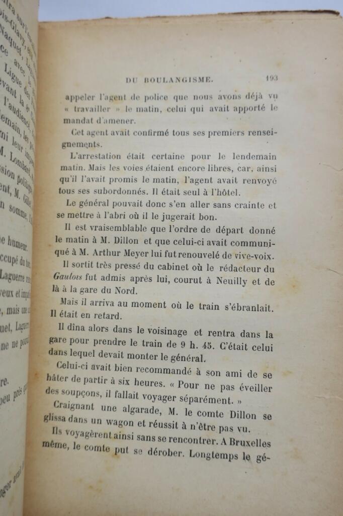 BOULANGER Les coulisses du boulangisme 1890