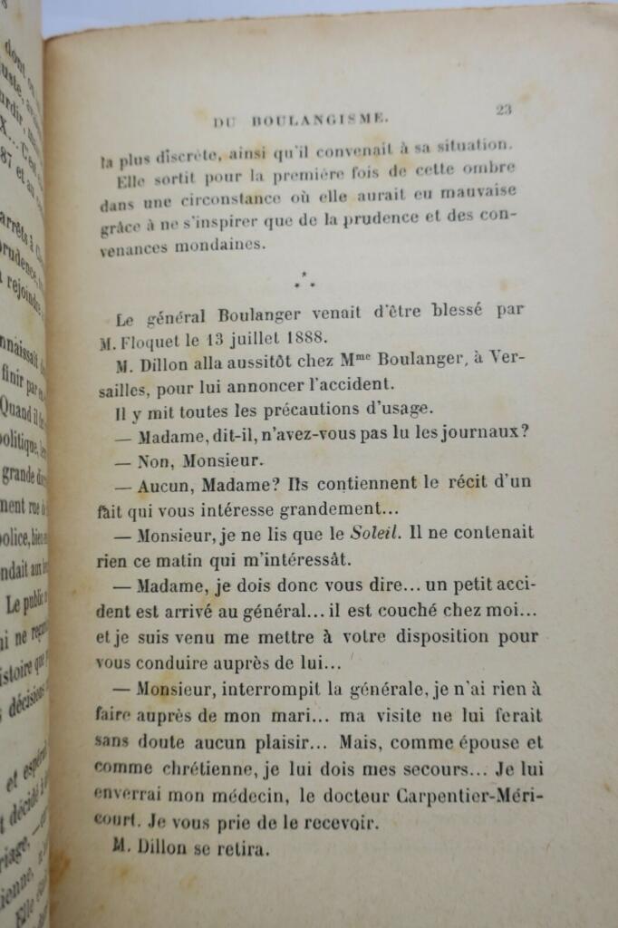 BOULANGER Les coulisses du boulangisme 1890