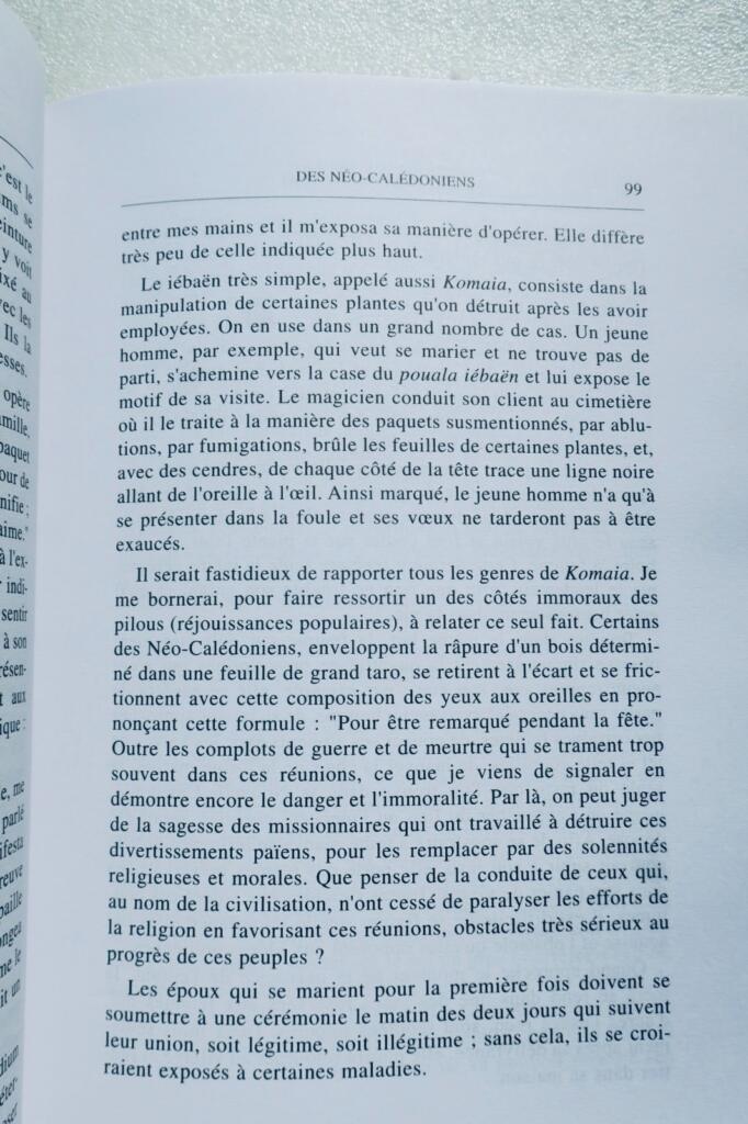 Calédonie LAMBERT, Père Moeurs et superstitions des néo-calédoniens
