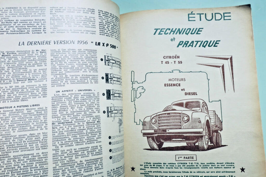 camions Citroën, Peugeot 203… 1956 REVUE TECHNIQUE AUTOMOBILE n°122