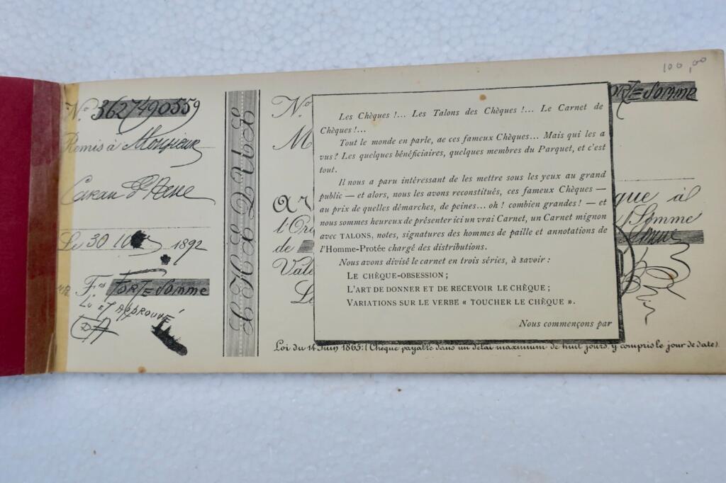1892 Caran d'Ache Checkbook by Plon, Nourrit & Cie