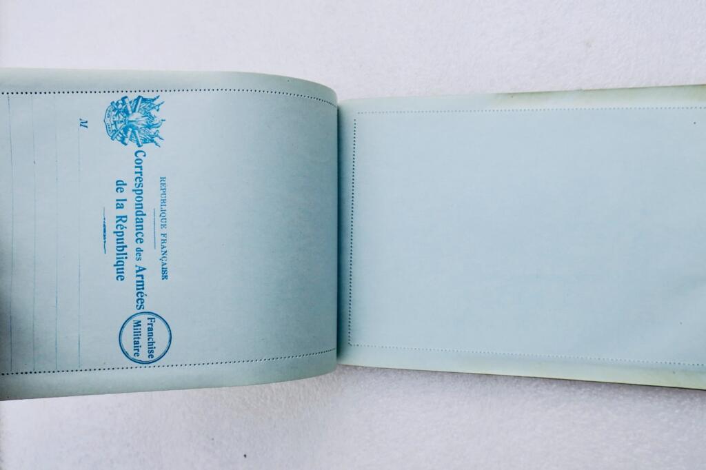 Blanko-Militärpostkartenblock