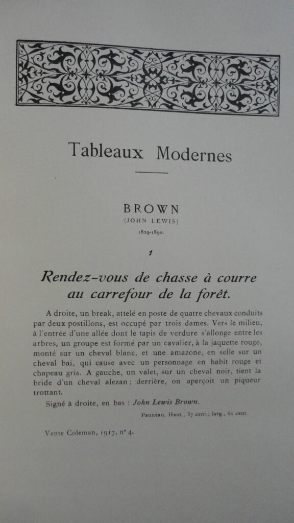 Katalog der Sammlung des Herzogs von G. 1925