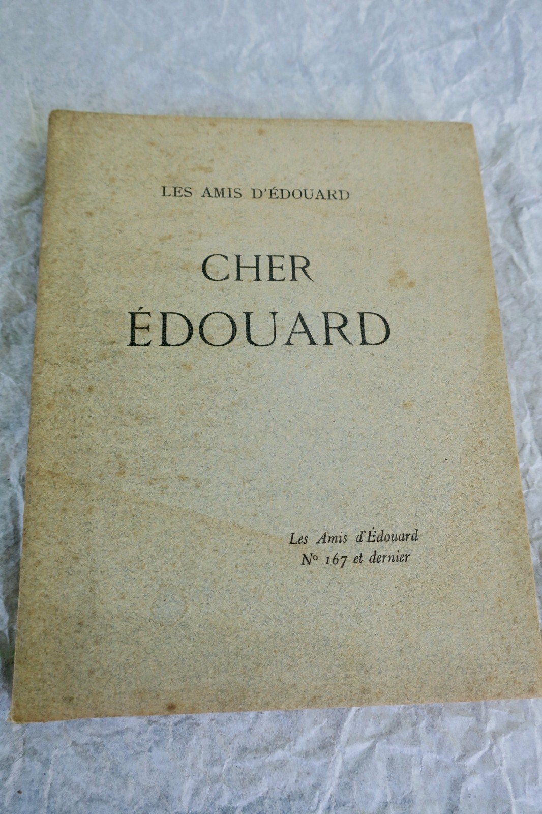 Dear Édouard P., Les Amis d'Édouard + dedication