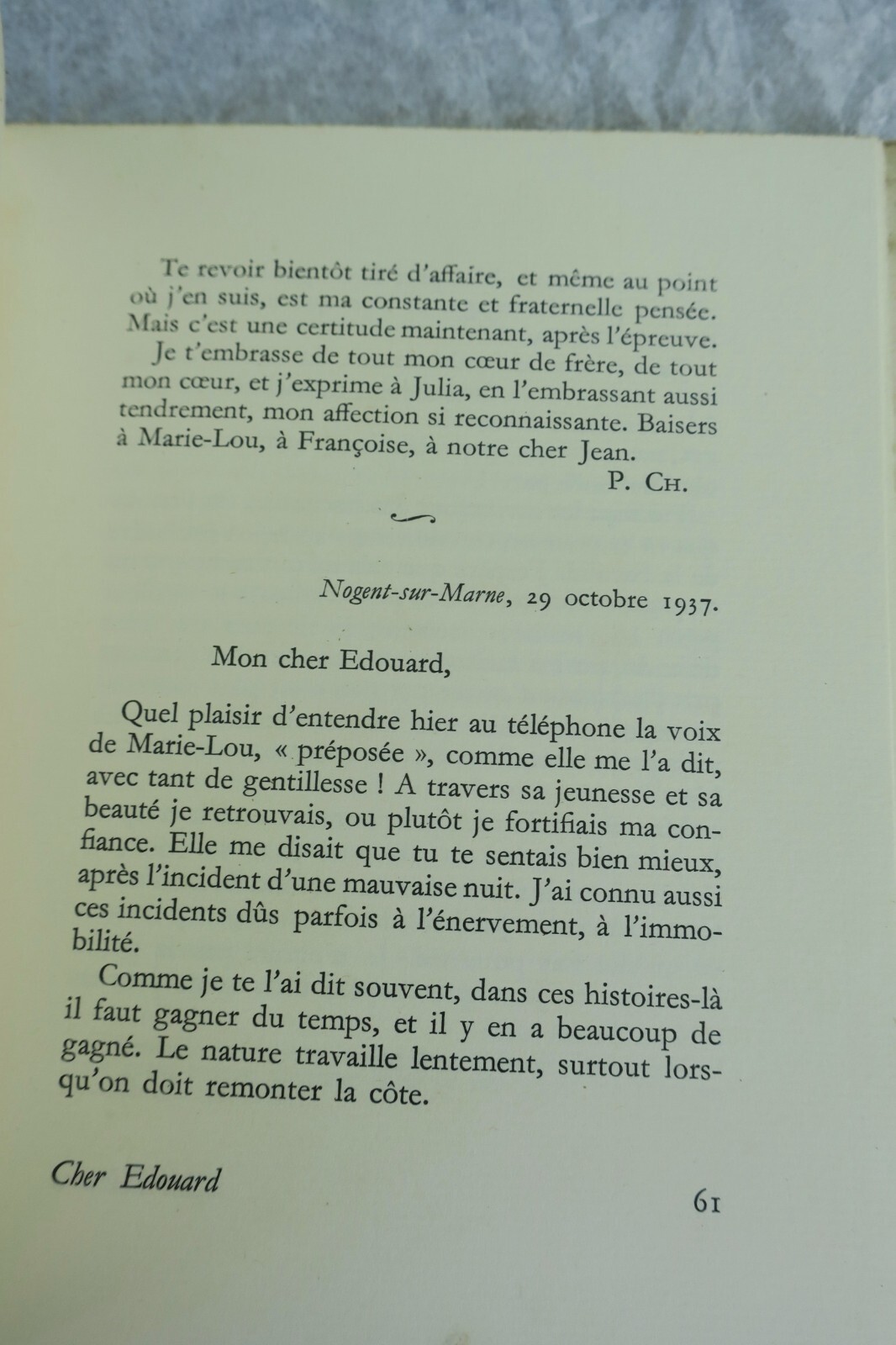 Dear Édouard P., Les Amis d'Édouard + dedication
