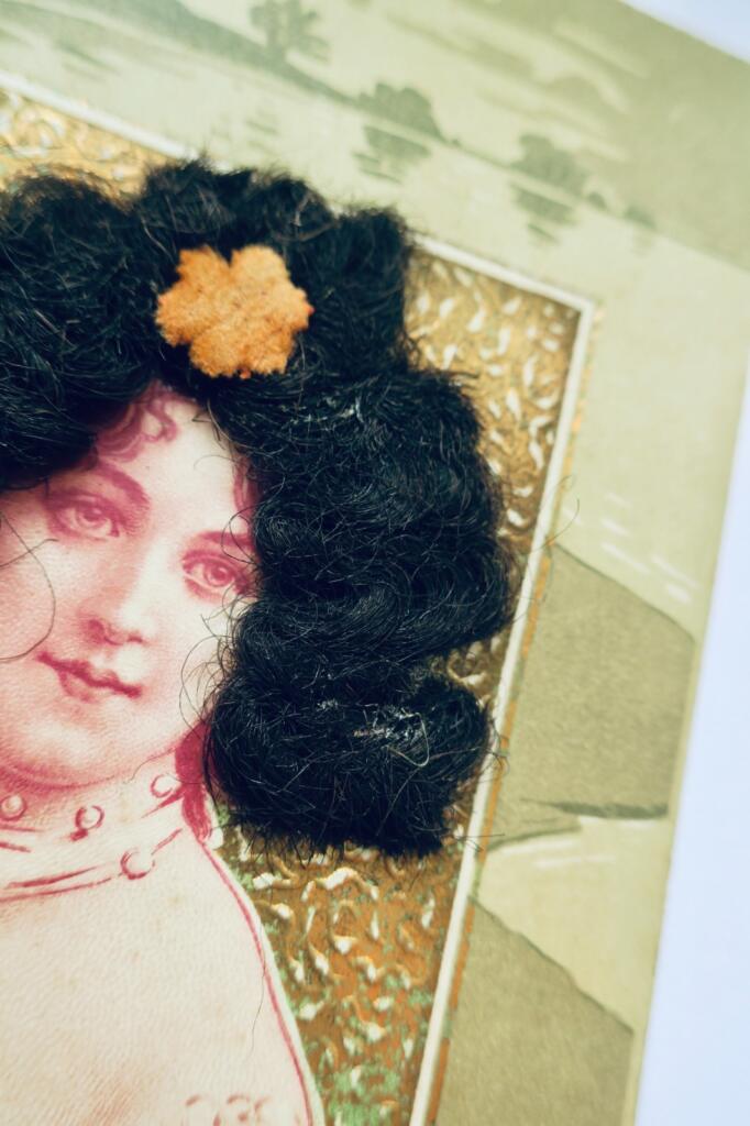cheveux carte poste à cheveux (authentique)