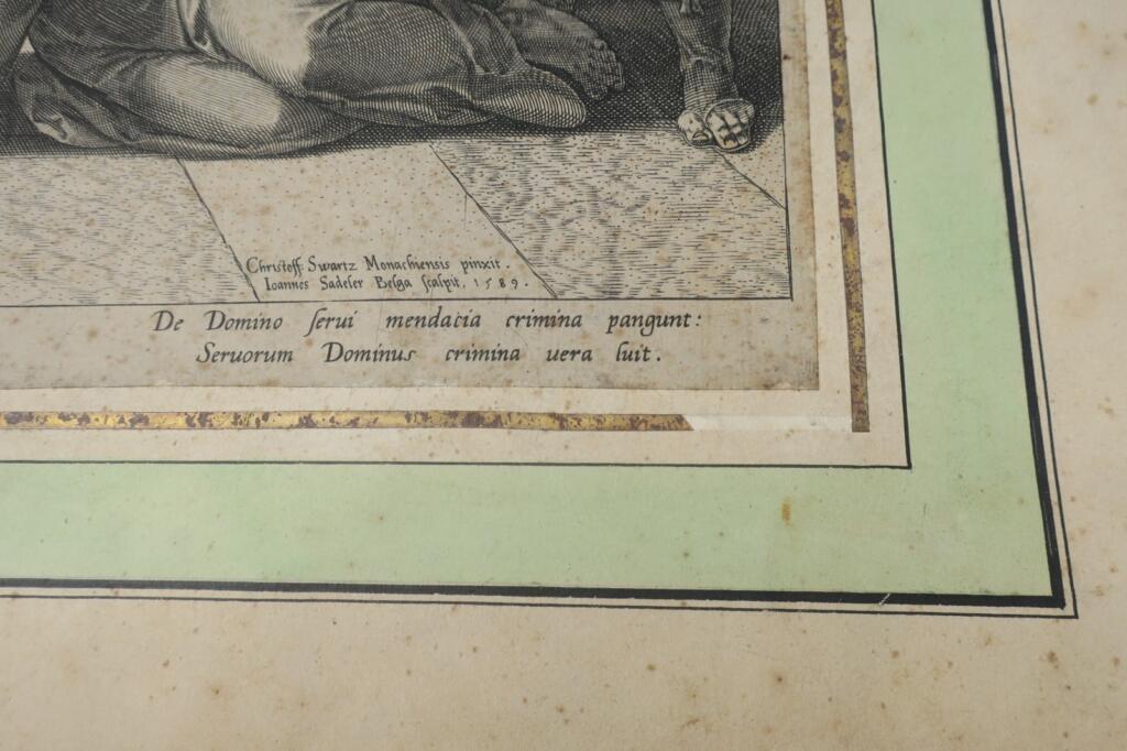 Christ bafoué et frappé devant le grand prêtre Caïphe JAN Sadeler 1589 passion