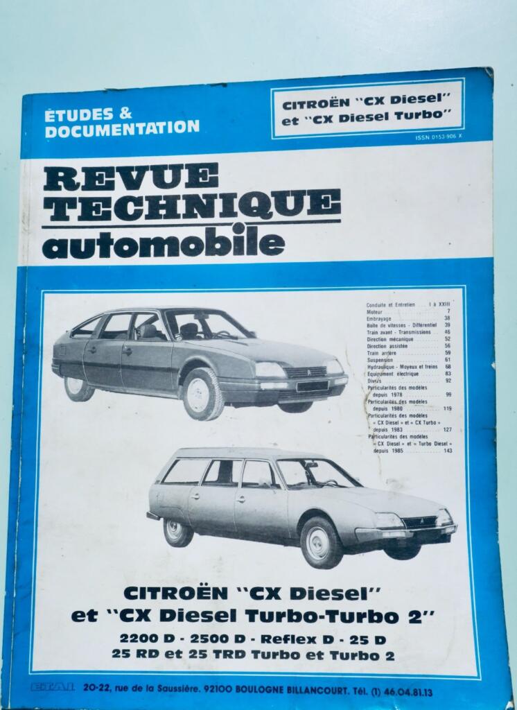 CITROËN CX DIESEL 与 DIESEL TURBO - 2200 D - 2500 汽车技术评论