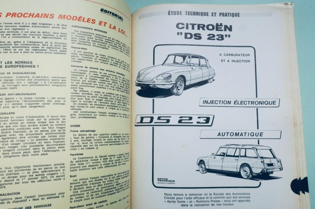 Citroen DS 23 Revue Technique automobile. Mai 1973, N° 324