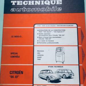 Citroen DS 23 Revue Technique automobile. Mai 1973, N° 324