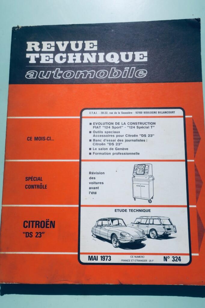 Citroen DS 23 Revue Technique automobile. Mai 1973, N° 324