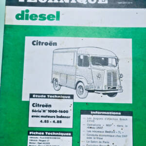 CITROEN H 1000 – 1600 avec moteur Indenor 4.85 4. 88 RTA revue technique N°104