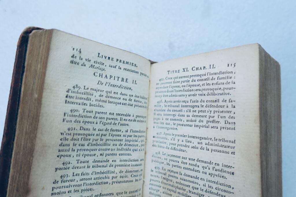 CODE NAPOLEON, Originalausgabe und einzige offizielle Ausgabe 1810