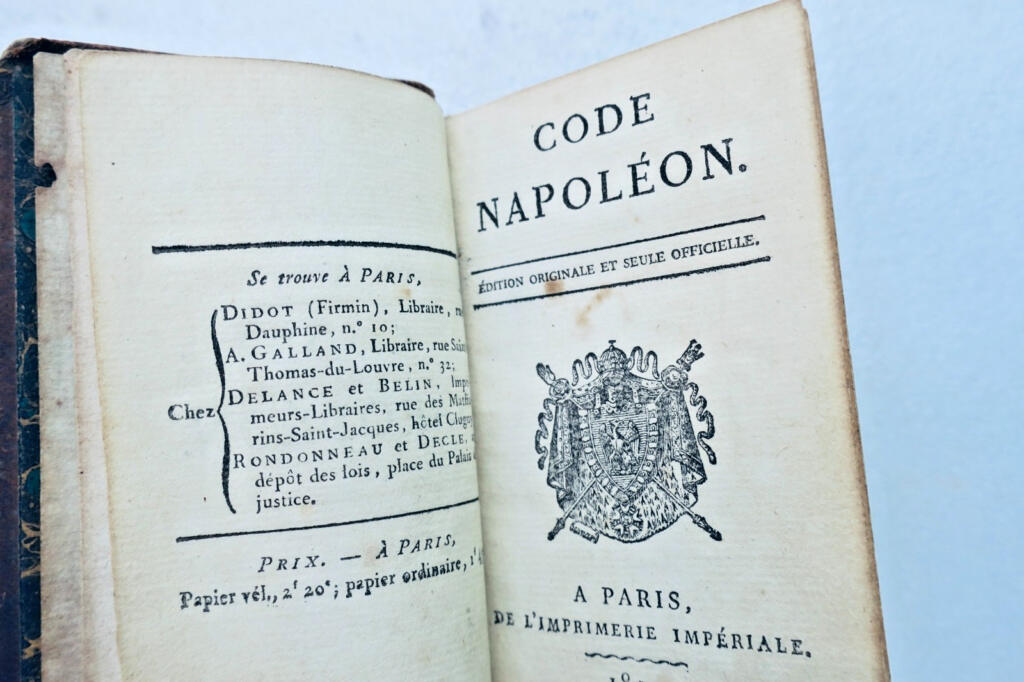 CODE NAPOLEON, Originalausgabe und einzige offizielle Ausgabe 1810