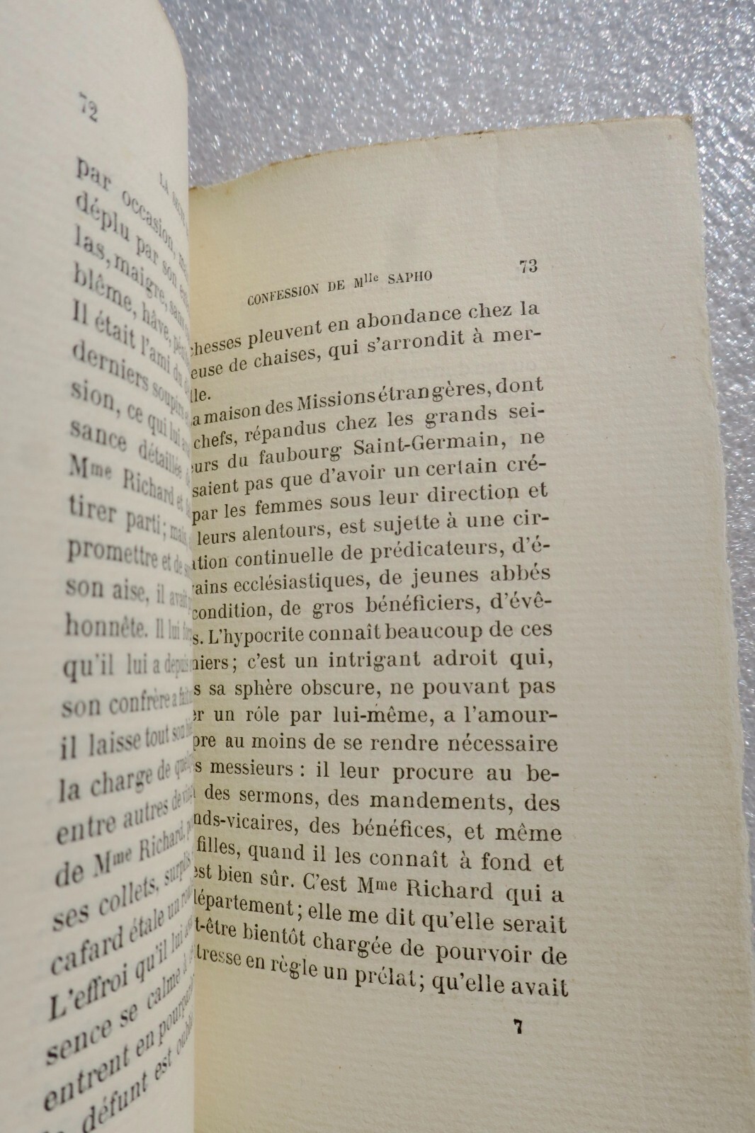 Curiosa The Sect of the Anandrynes. Confession of Mlle Sapho