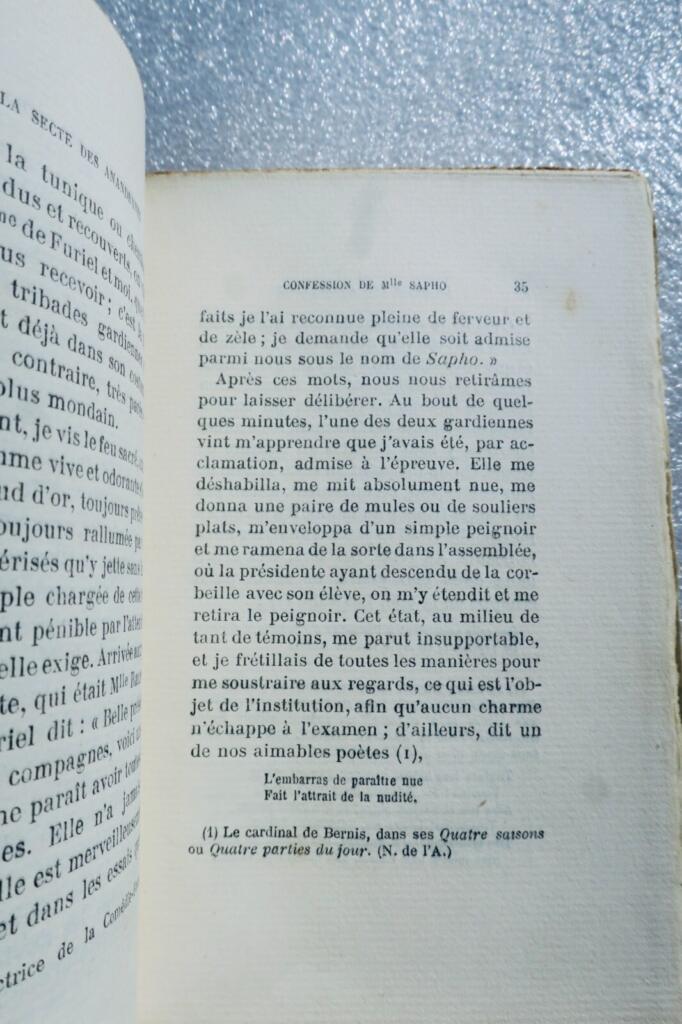 Curiosa Die Sekte der Anandrynen. Beichte der Fräulein Sapho