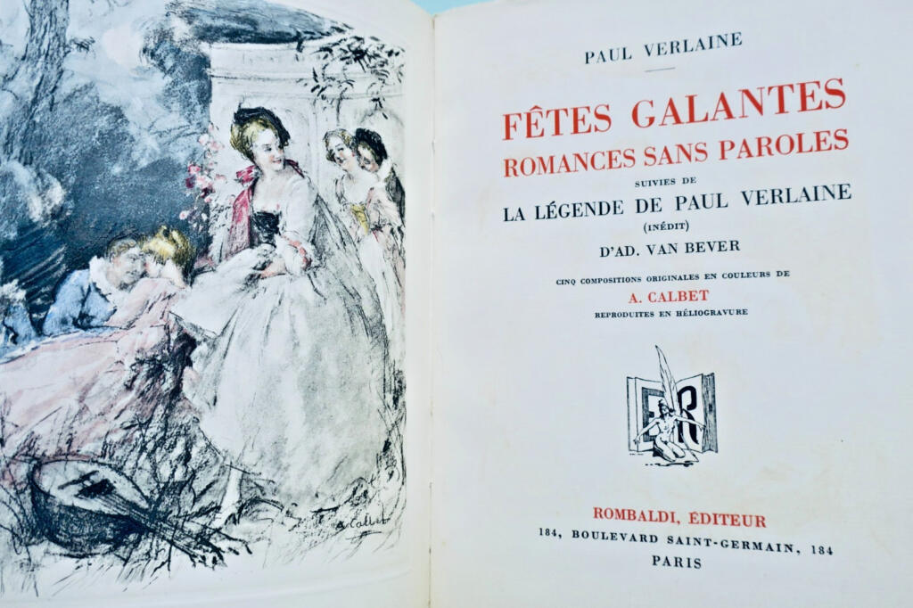 curiosa Verlaine Paul, Ad. Van Bever FETES GALANTES, ROMANCES SANS PAROLES