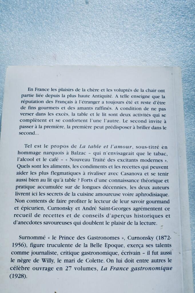 Curnonsky *La table et l'amour* – Neues Handbuch der modernen Stimulanzien