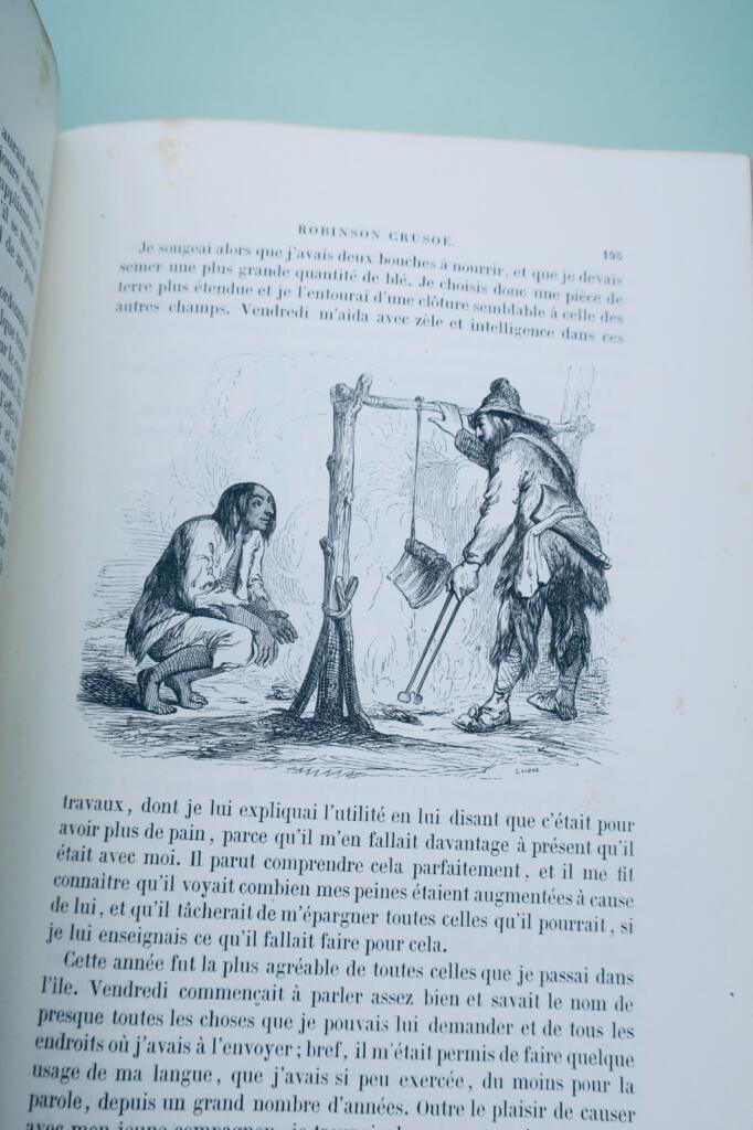 DEFOE Daniel Robinson Crusoe 1853 illustriert von Grandville