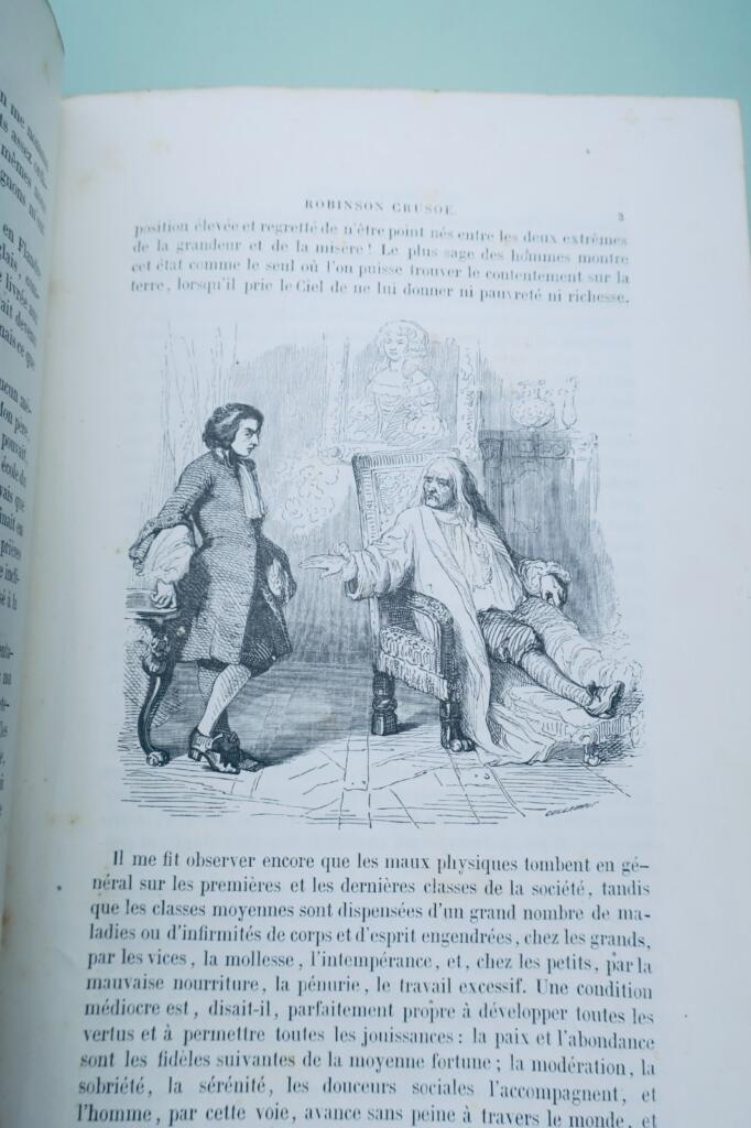 DEFOE Daniel Robinson Crusoe 1853 illustriert von Grandville