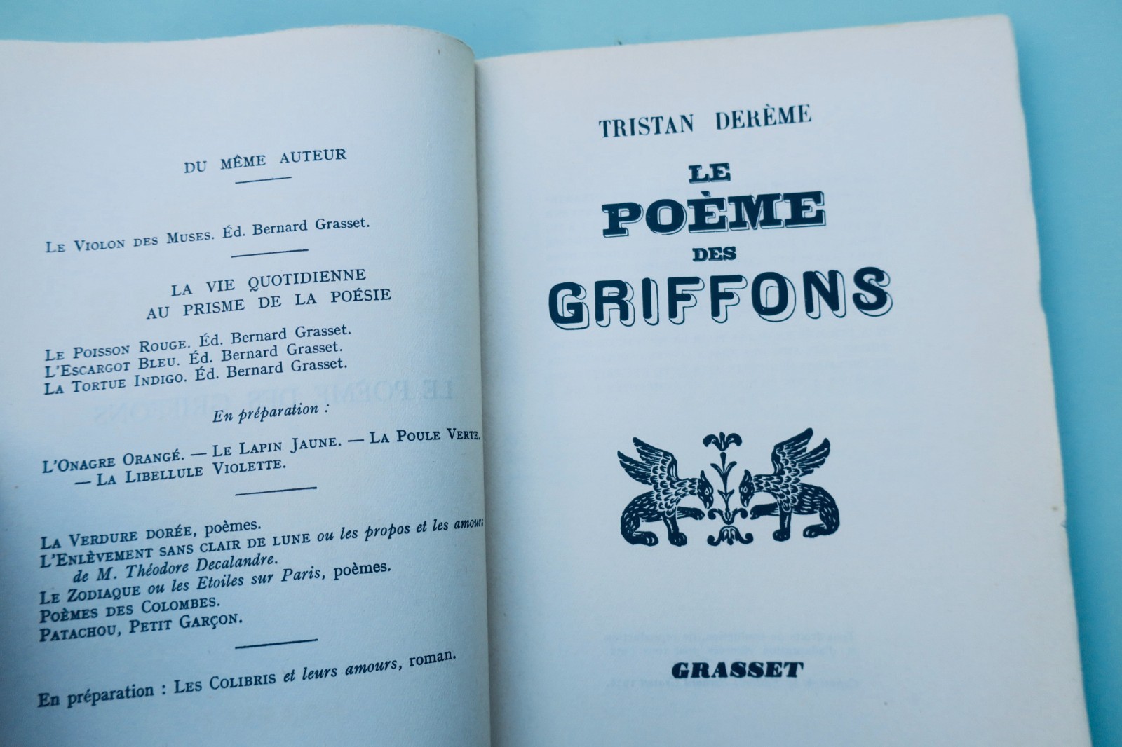 DEREME (Tristan) Le Poème des Griffons – Image 2