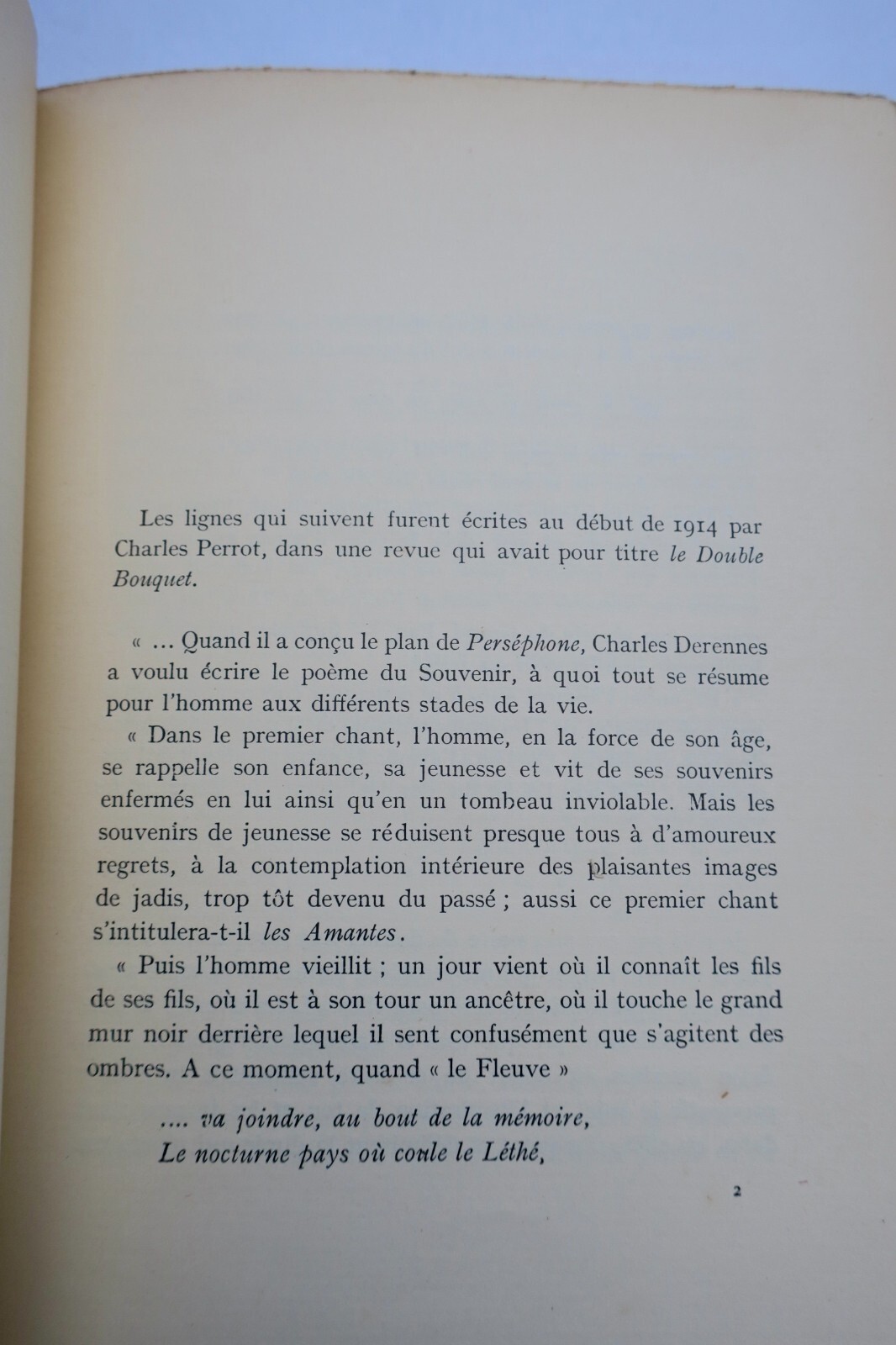 Charles Derennes. *Persephone* with inscription