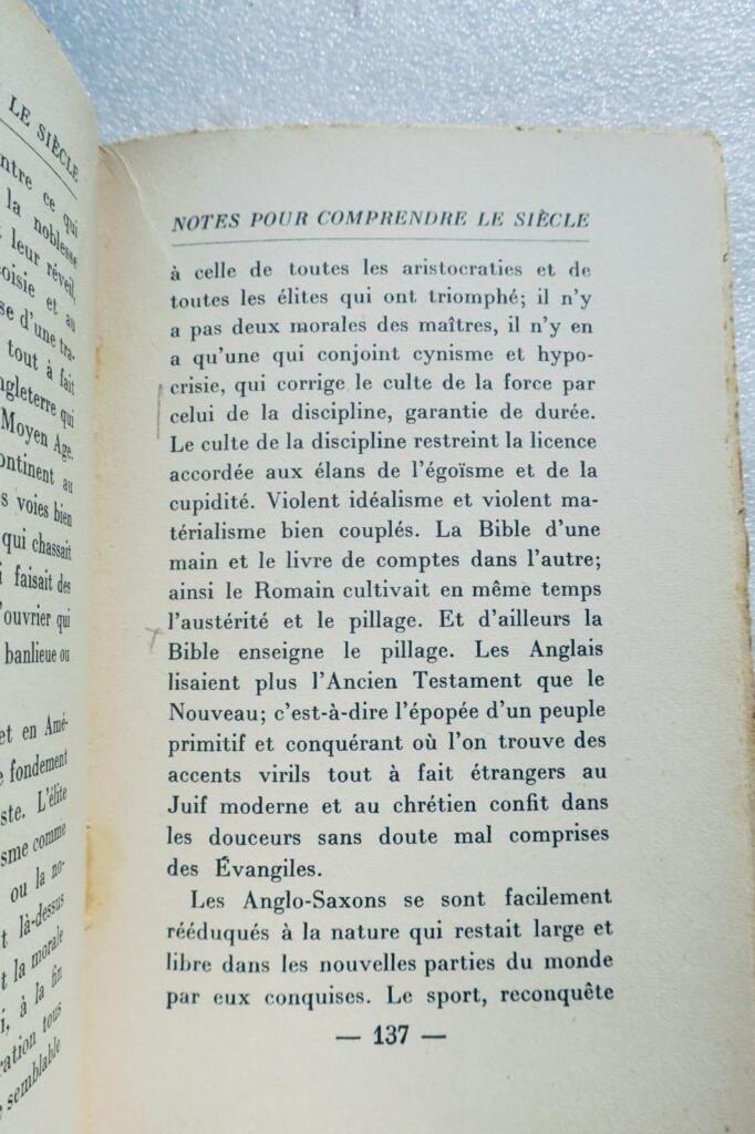Drieu La Rochelle Notes pour comprendre le siècle 1941