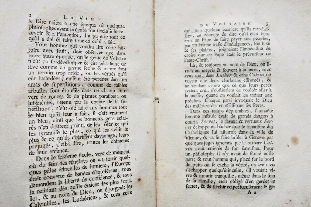 Voltaires Leben von Duvernet, 1786