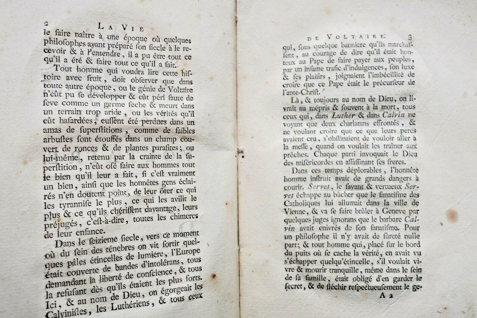 デュヴェルネ著『ヴォルテール伝』ジュネーヴ、1786年