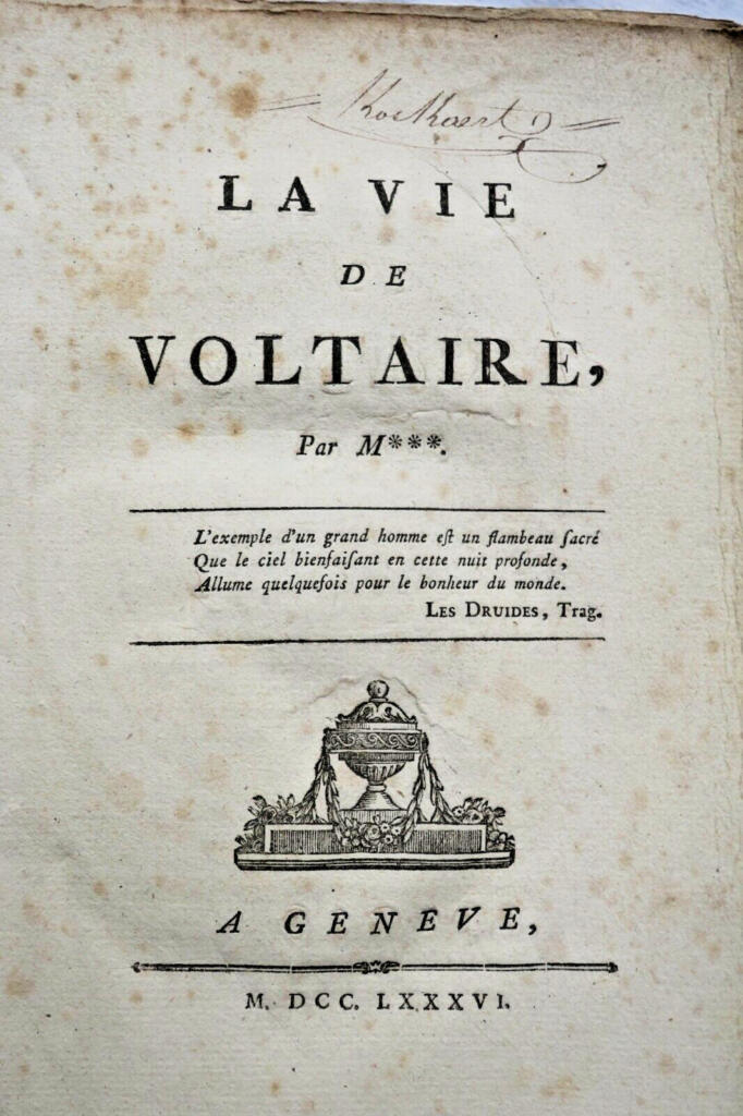 Voltaires Leben von Duvernet, 1786