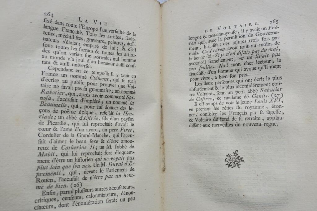 Voltaires Leben von Duvernet, 1786